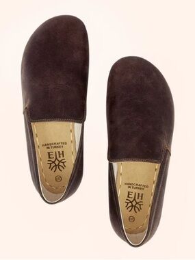 EH Handcrafted Men’s Slip-On Loafers in Dark Brown
